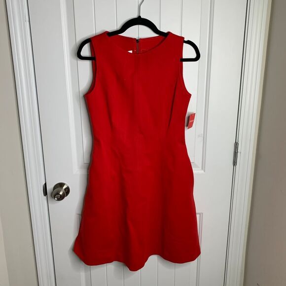 SPANX Red‎ Sleeveless perfect Fit & Flare Dress Cocktail Party Office size small - Picture 1 of 8